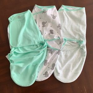 Aiden by Aiden and Anais- 3 swaddles - gender neutral color. New condition.